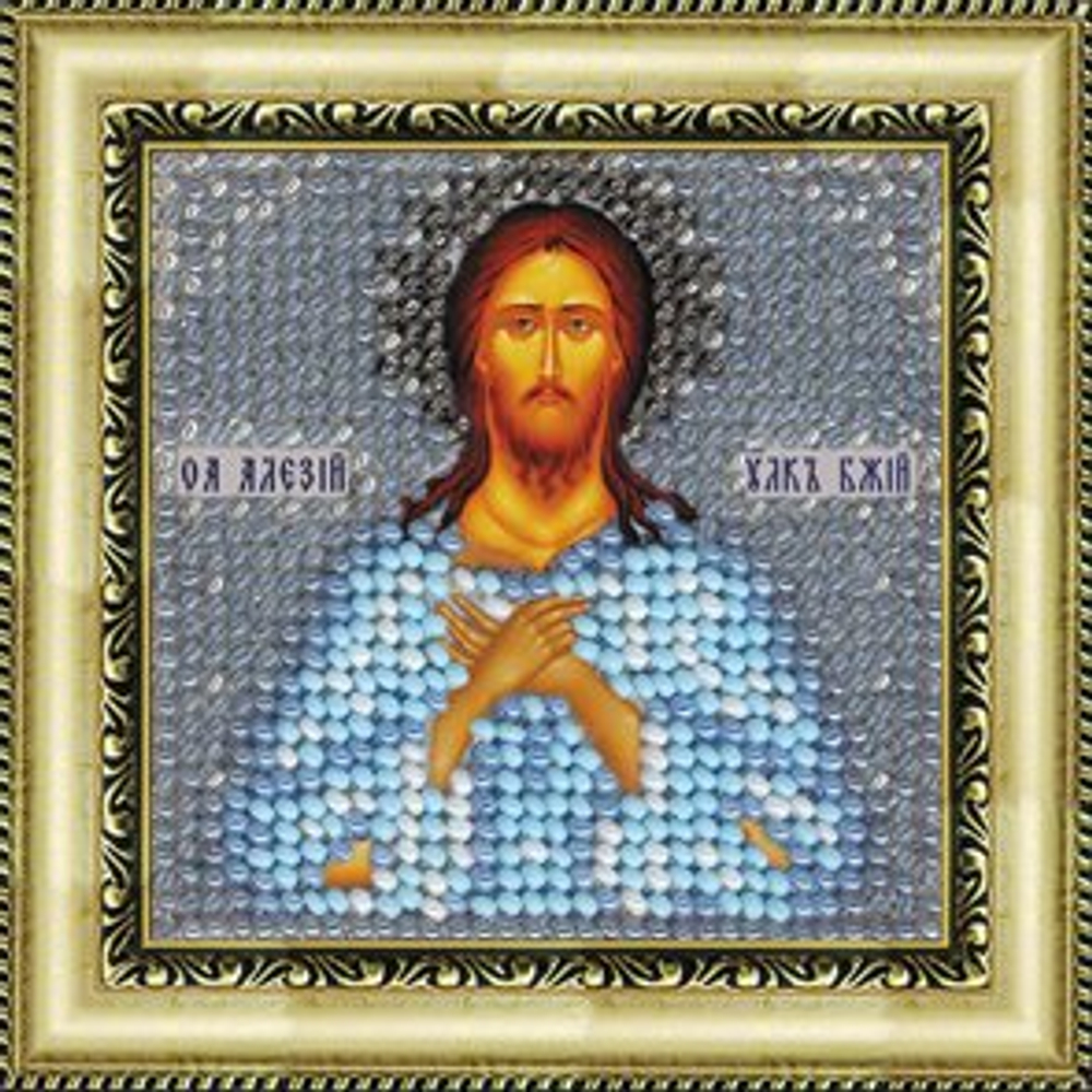 Тема: Религия, иконы, святые¶Техника: Вышивание бисером¶Размер: 6,5х6,5см (в рамке 9х9 см)¶Основа: Т