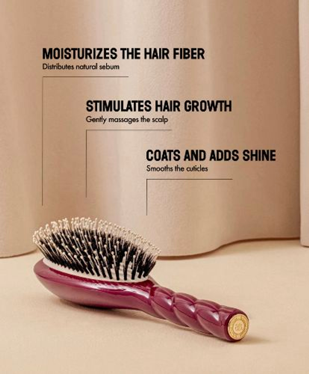 La Bonne Brosse Массажная расческа для волос N 03 Essential Sensitive Scalp Brush - Creamy White