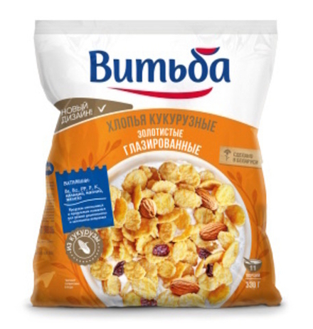 Хлопья кукурузные "Золотистые" 330г. Витьба