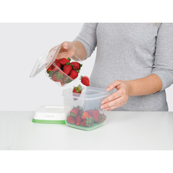 Контейнер квадратный 1.5 л Sistema FreshWorks зеленый