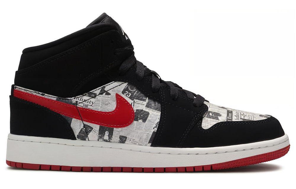 Jordan 1 Mid Newspaper Air Times GS