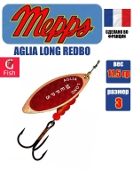 Блесна для рыбалки вращающаяся Mepps AGLIA LONG REDBO
