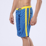 Мужские спортивные шорты с лампасами (Размер: S) (Цвет: синий)