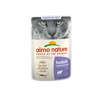 Almo Nature консервы для кошек "чувствительное пищеварение" с рыбой 70 г пакетик (Holistic Digestive Help)