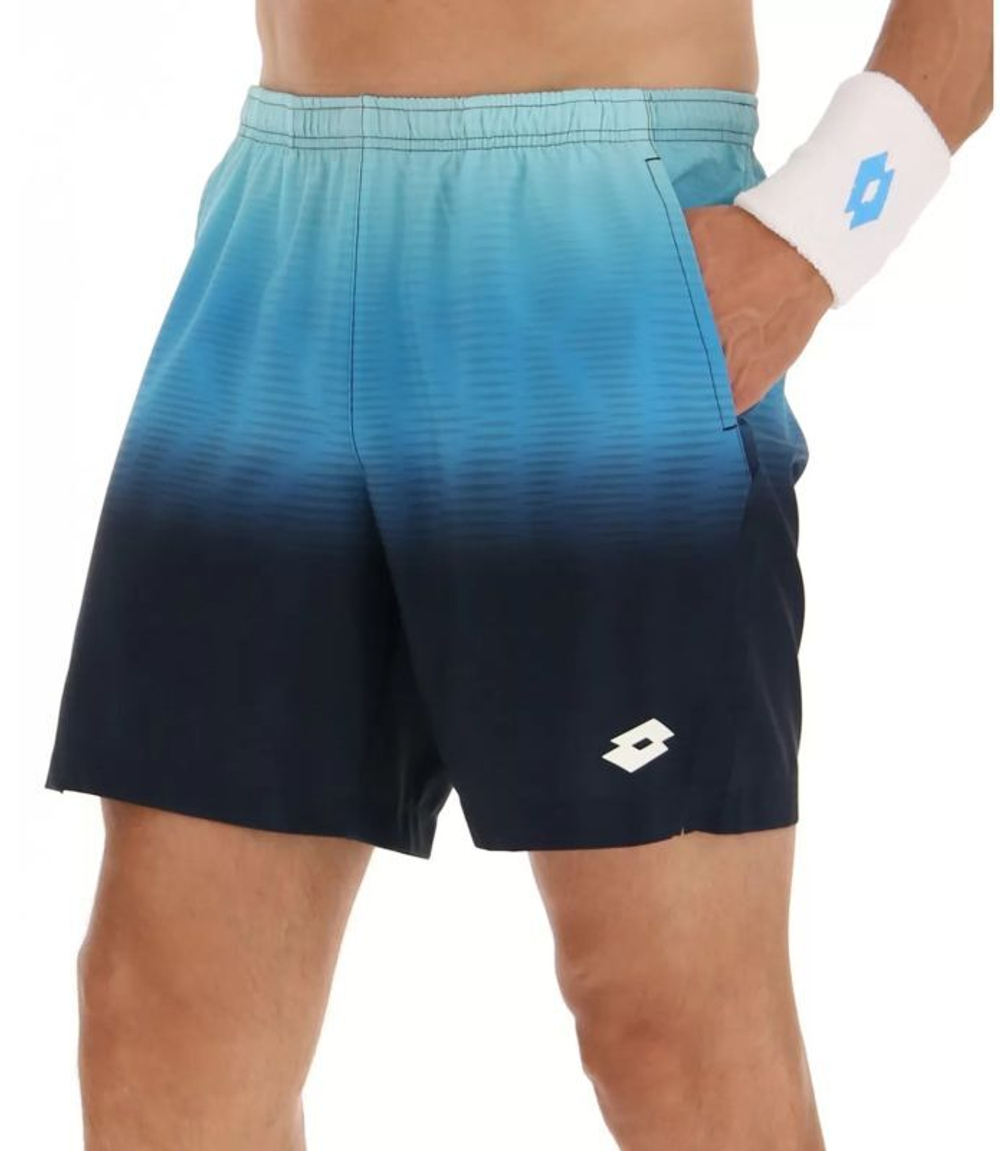 Мужские шорты теннисные Lotto Top IV Short7 2 - blue atoll/navy blue