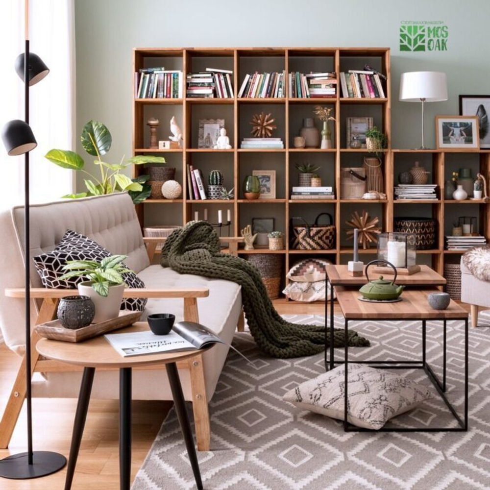 Стеллаж Берн 5*5 из массива дуба