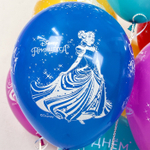 Воздушные шары Орбиталь с рисунком С Днем Рождения Принцессы Диснея, 25 шт. размер 12" #812230