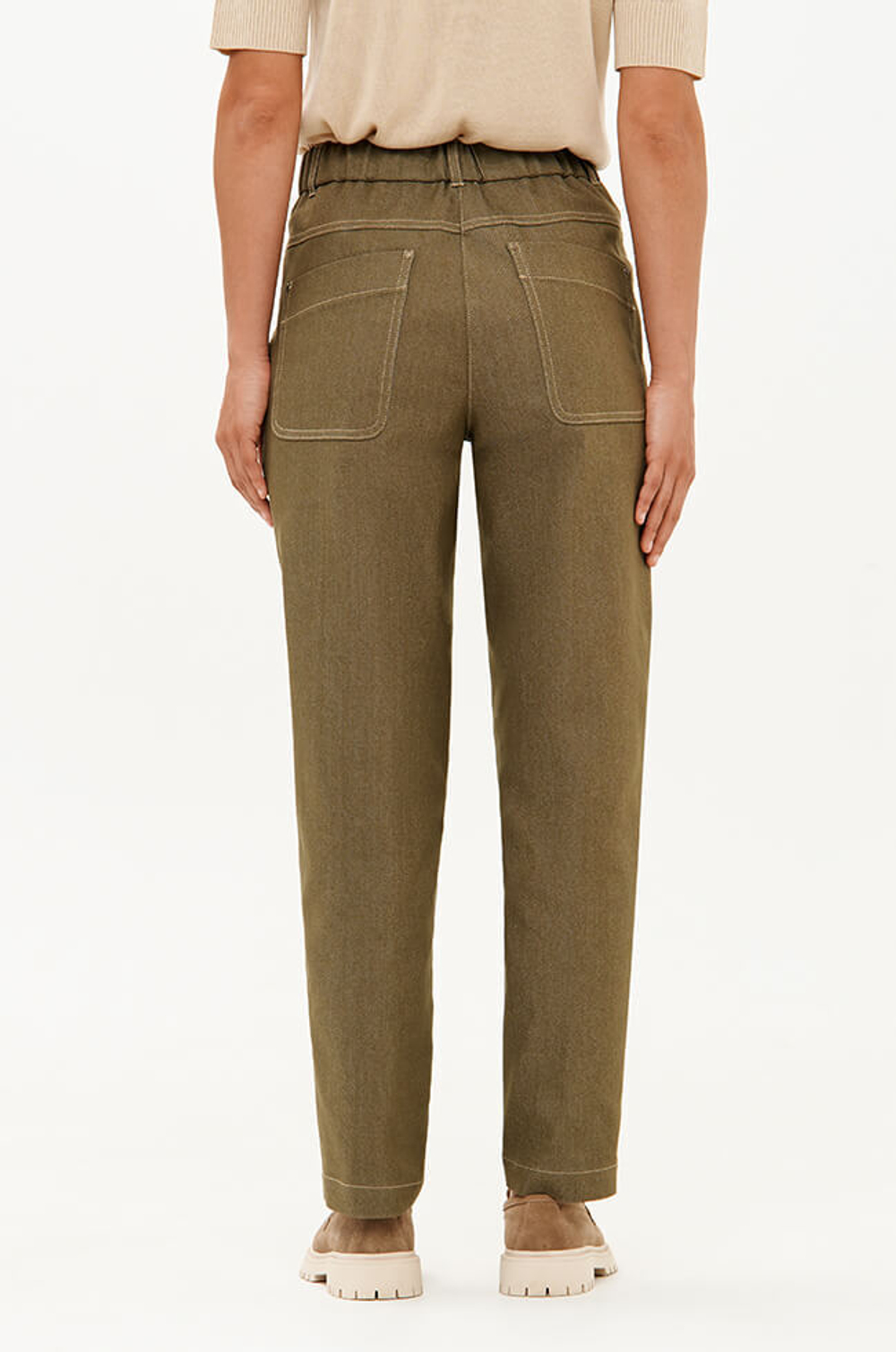 31188 Джинсы женские (оливковый джинс)