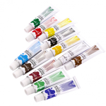 Акварель Yalong художественная, 12 цветов, 12 мл, с кистью, пластик. пенал, европодвес, "Flowers"