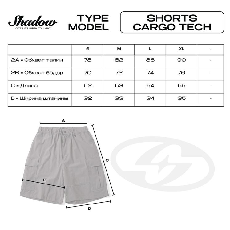 Шорты SHADOW CARGO-TECH, серый