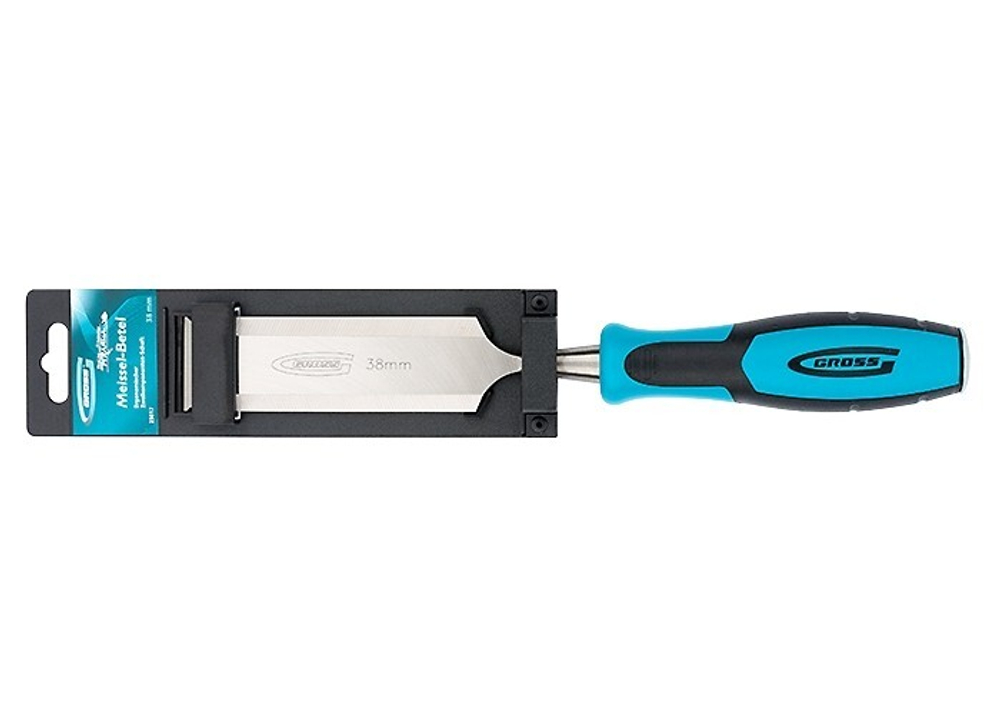 Долото-стамеска Piranha, 38 мм, двухкомпонентная эргономичная рукоятка Gross