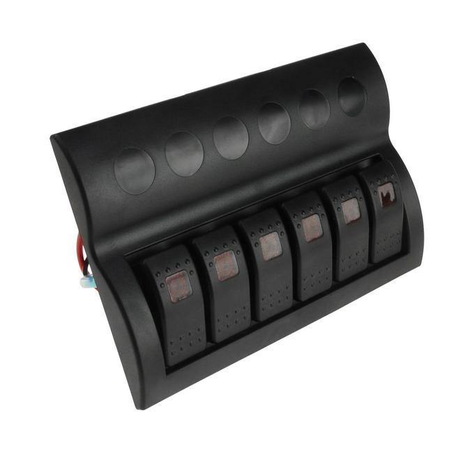 Панель бортового питания 6 переключателей, предохранители