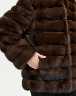 Двухсторонний жакет из соболя