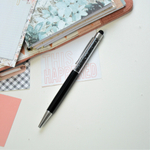 Ручка шариковая, со стразами и стилусом, цвет в ассортименте