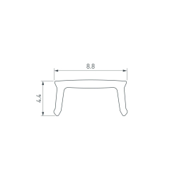 Экран PLINTUS-H54-2000 Opal (Arlight, Пластик) 045438