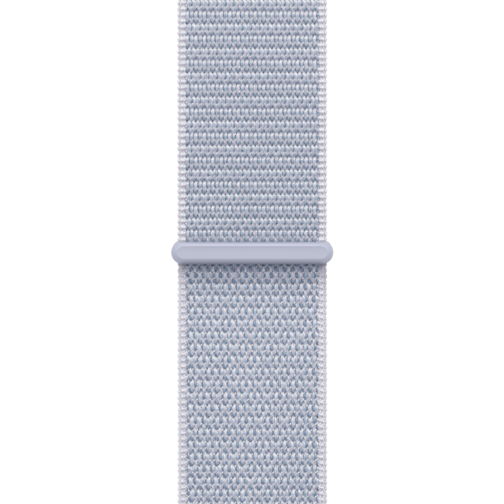 Часы Apple Watch SE, 44 мм, алюминий серебристого цвета, браслет Sport Loop дымчато-голубого цвета (2024)