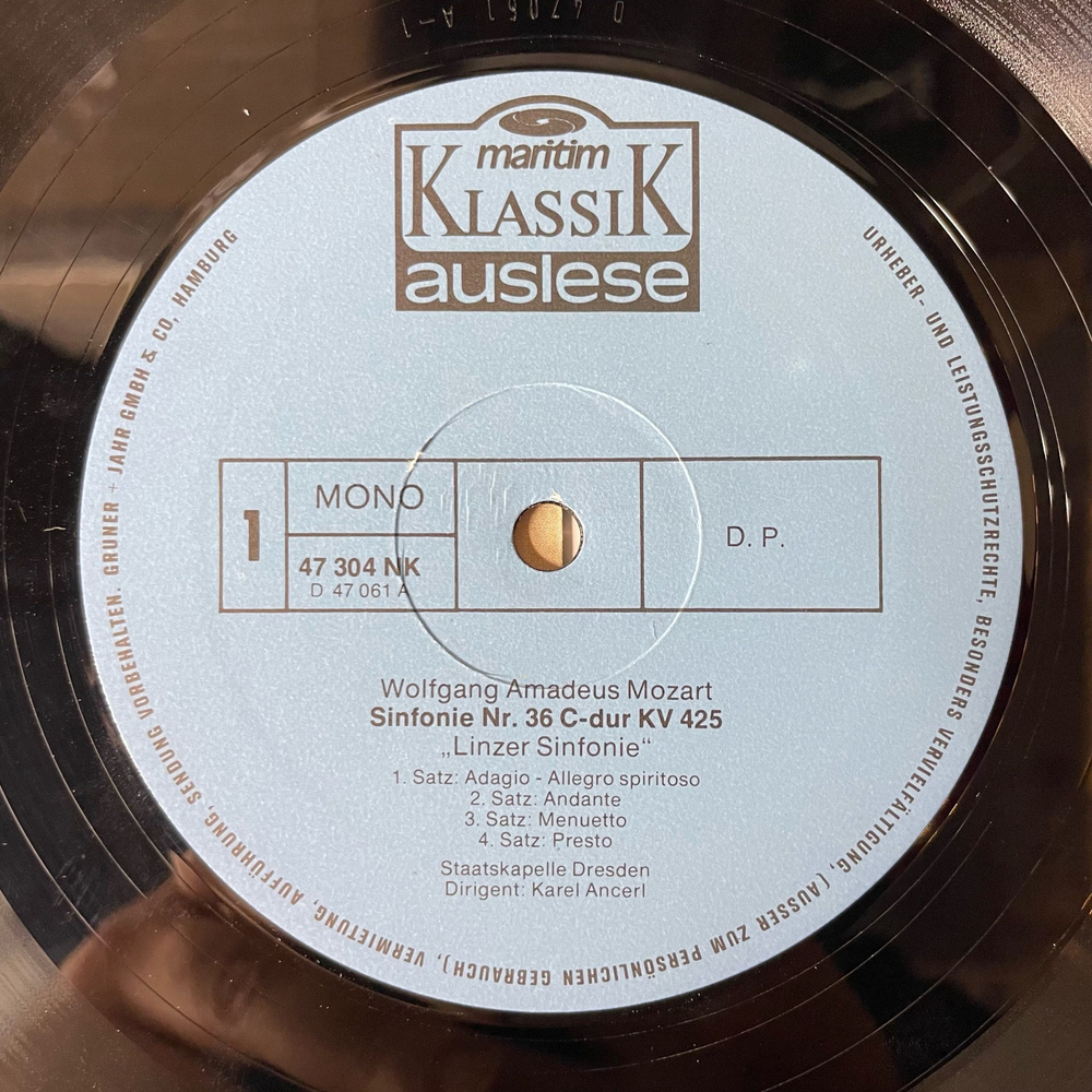 Винтажная виниловая пластинка LP Schubert Шуберт, Mozart Моцарт, Die Unvollendete (Германия 1977)