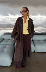 Пальто оверсайз из буклированной шерсти