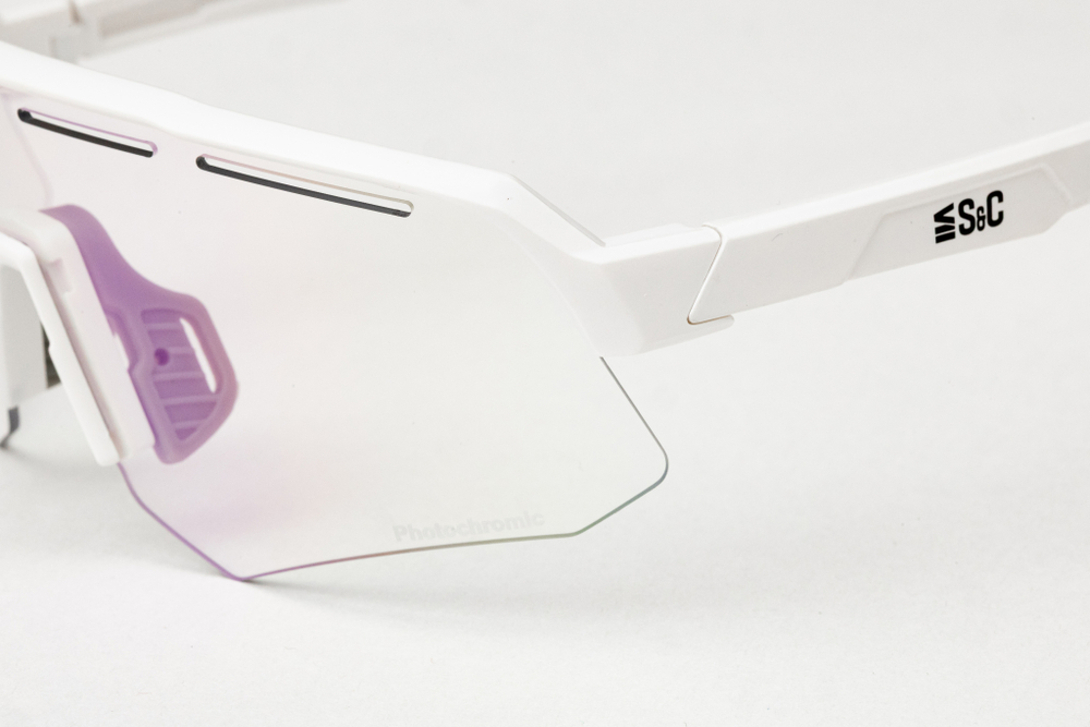 Очки S&C ZACAN Photochromic Lavender mirror, Matt white