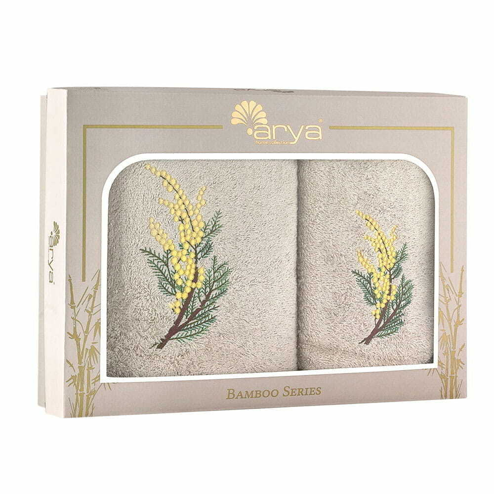 Набор полотенец 2шт 50х90,70х140 Arya home Centaury бежевый