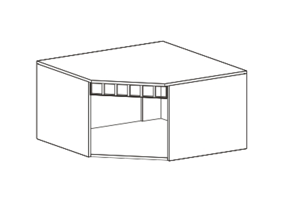 Прованс спальня антресоль угловая