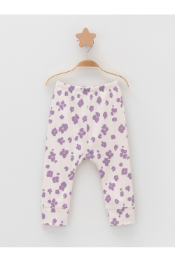 К 4718-2уп/молочный Н085.2,фиолетовый Н052.2 набор брюки для девочки