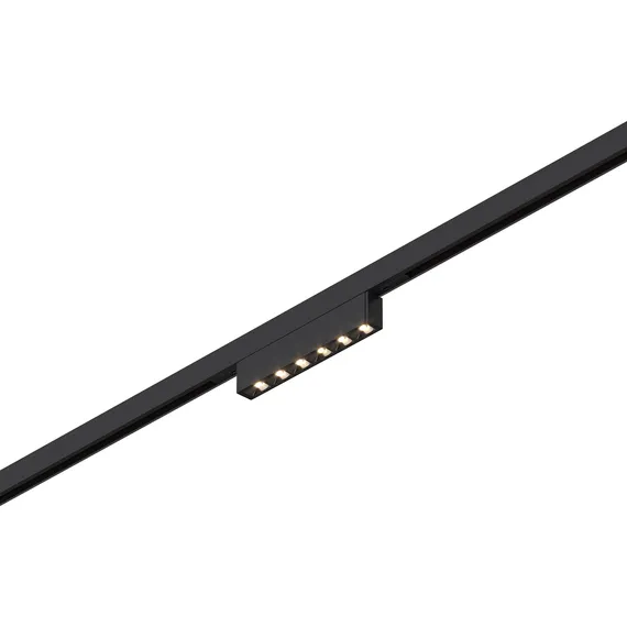 ST666.436.05 Магнитный трековый светильник Черный LED 1*5W 3000K 220Lm Ra>90  IP20 L100xW10xH18 24V СУПЕР5