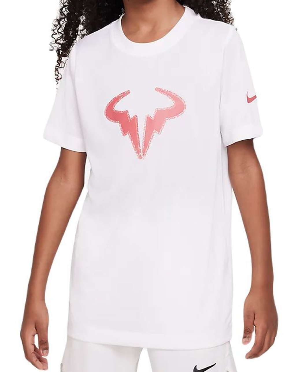 Футболка для мальчика теннисная Nike Rafa Training T-Shirt - white/adobe
