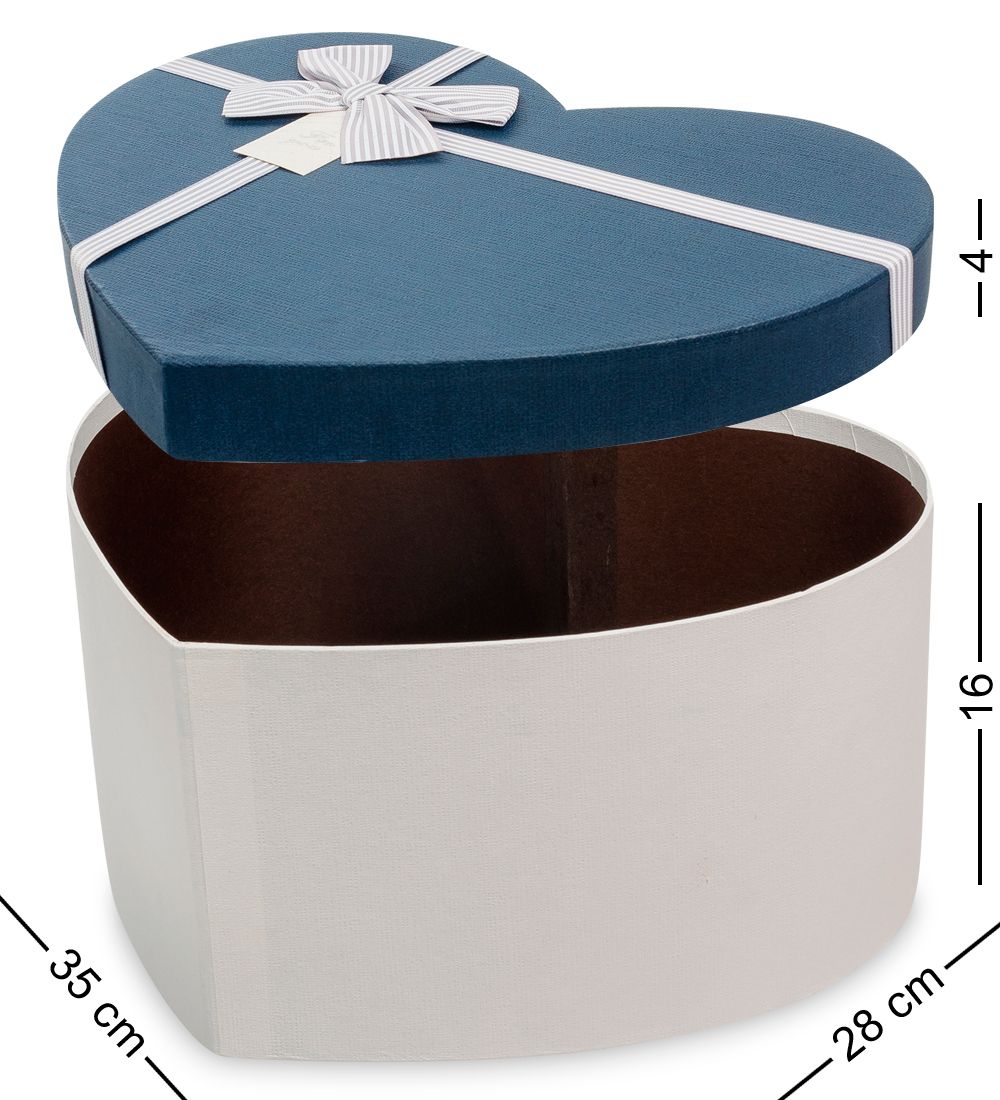 Packing Symphony WF-94-B Набор коробок из 3шт «Сердце» цв.молочн./син.