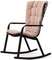 Кресло-качалка Folio черное с розовой подушкой