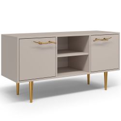 Тумба под ТВ Арт Колор matte 117см Стайл Голд Серый агат матовый