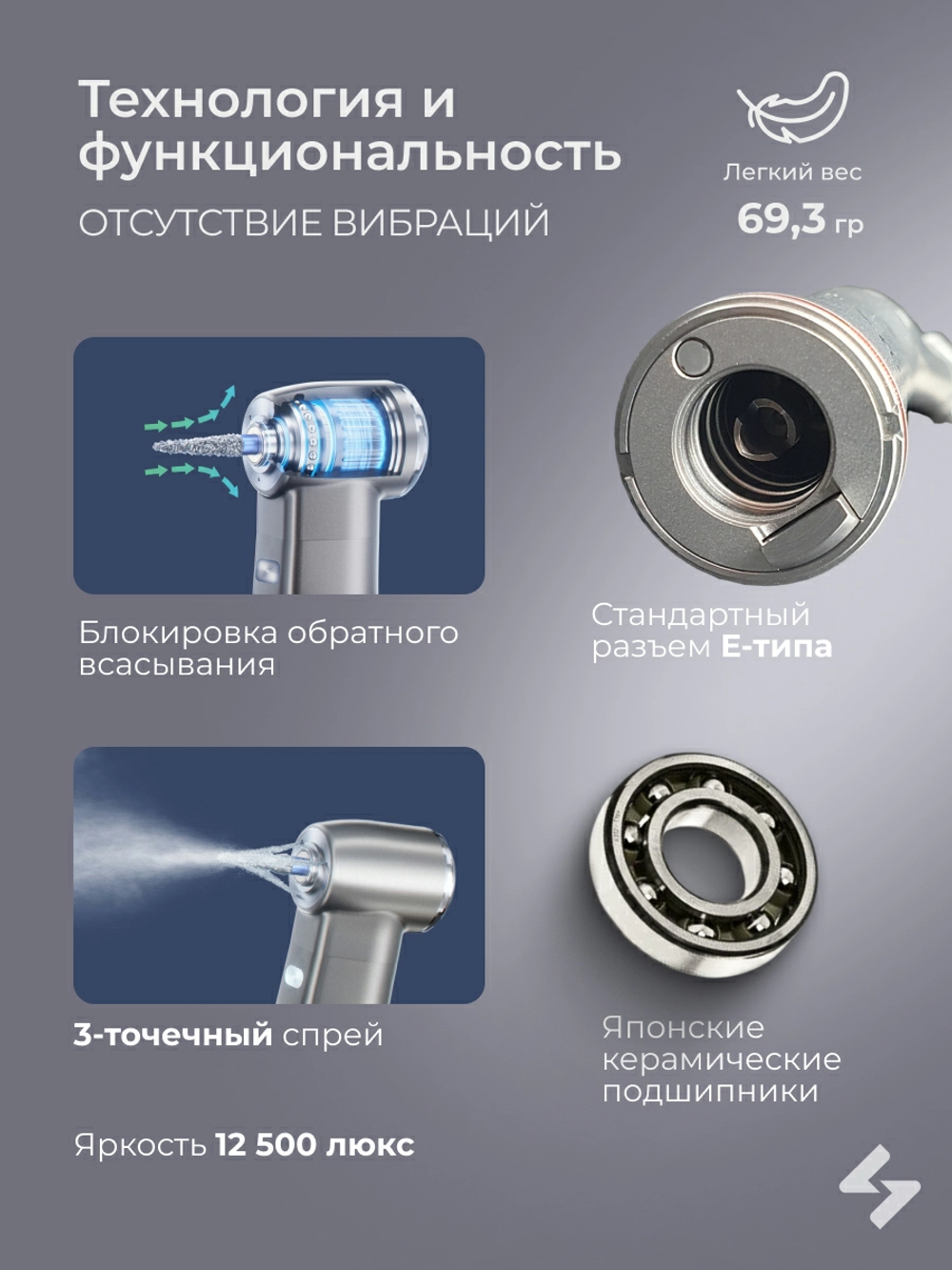 Наконечник угловой повышающий СА 1:5 premium, с фиброоптикой