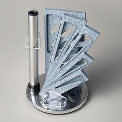 НАБОР НОЖЕЙ AGNESS С НОЖНИЦАМИ И МУСАТОМ НА ПЛАСТИКОВОЙ ПОДСТАВКЕ, 8 ПРЕДМЕТОВ (КОР=6НАБОР.)