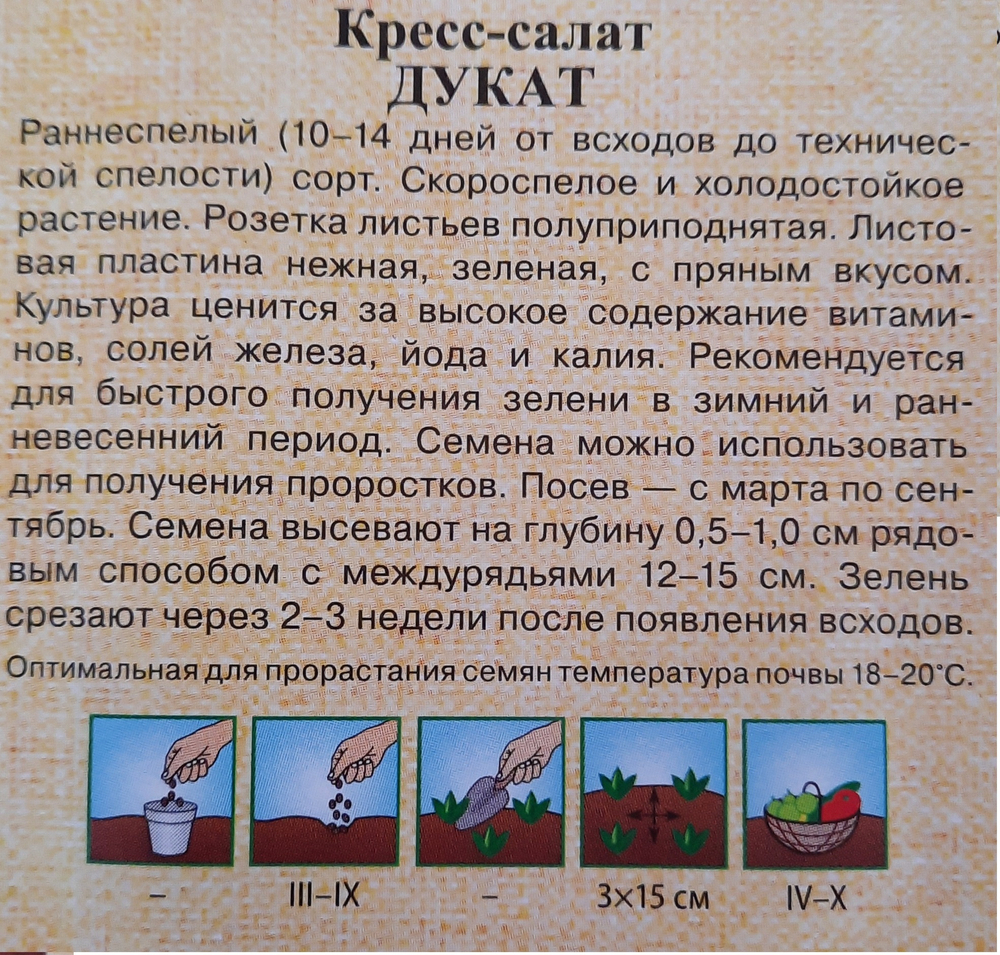 Семена овощей и зелени, набор 10шт