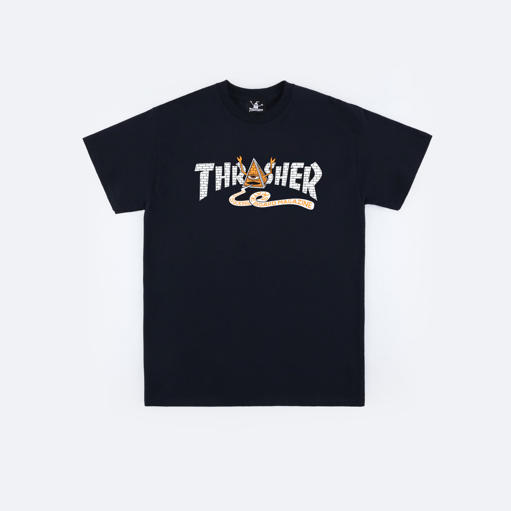 Футболка Thrasher x Toy Machine Pyramid T-Shirt (black) артикул:Ub3ZtZVegESfZ5GH9p67e0 - купить в магазине Дайс