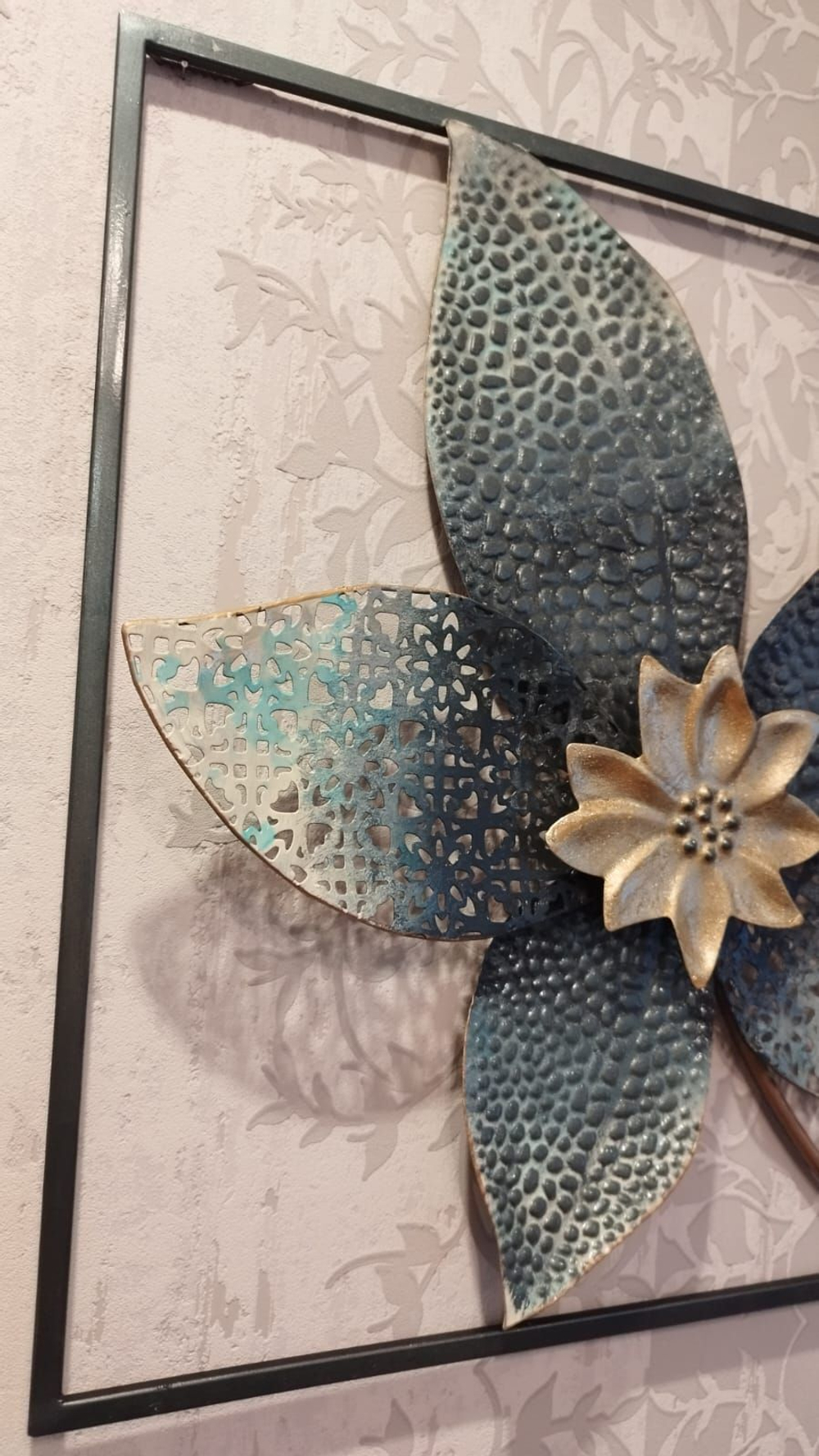 Панно Garda Decor 37SM-1890, металл, 50x50 см, темно-синее