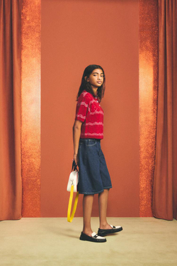 ZARA Х DISNEY ВЯЗАНОЕ АЖУРНОЕ ПОЛО, ТЕМНО-РОЗОВЫЙ