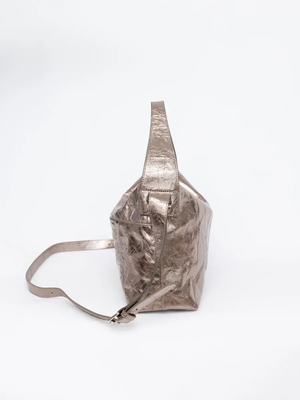 Сумка багет через плечо натуральная кожа тоут