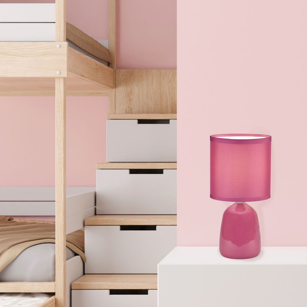 UML-B305 E14 PINK Светильник настольный декоративный под лампу Е14. 40W. Механический выключатель. Розовый. ТМ Uniel