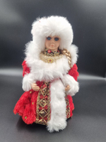 Снегурочка 30см музыкальная в красной шубе ST201B