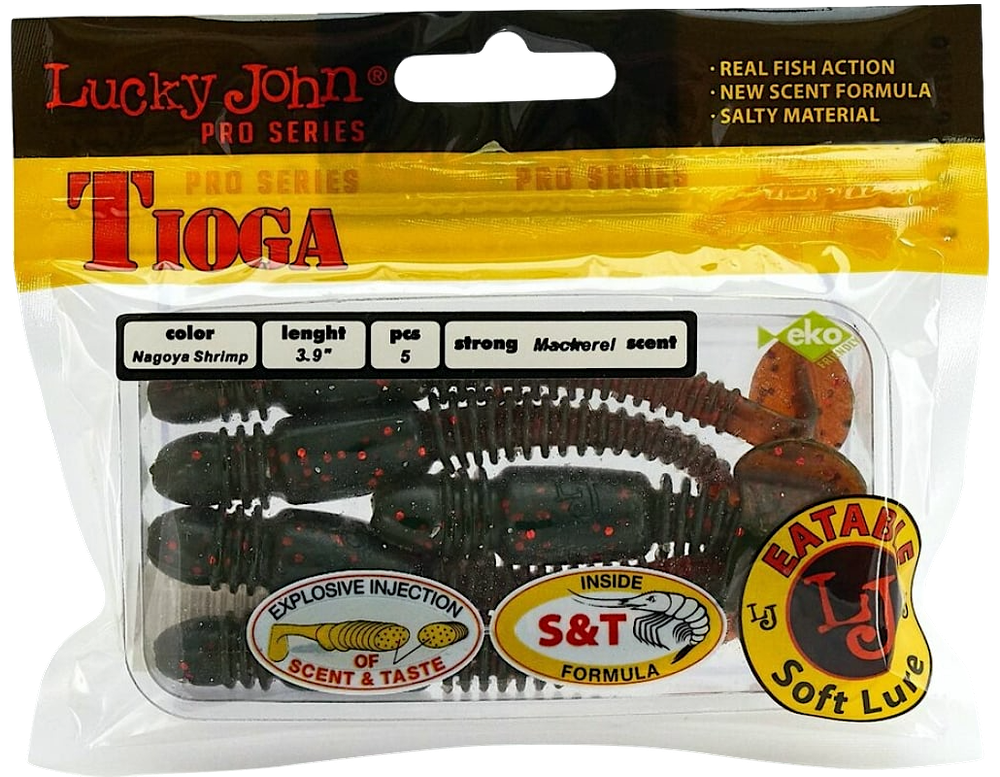Мягкая приманка Lucky John Tioga Съедобная 3.4" 86мм 6шт 140127 -
