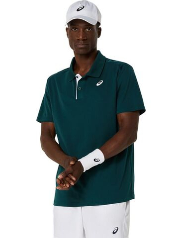 Мужское теннисное поло Asics Court - зеленый