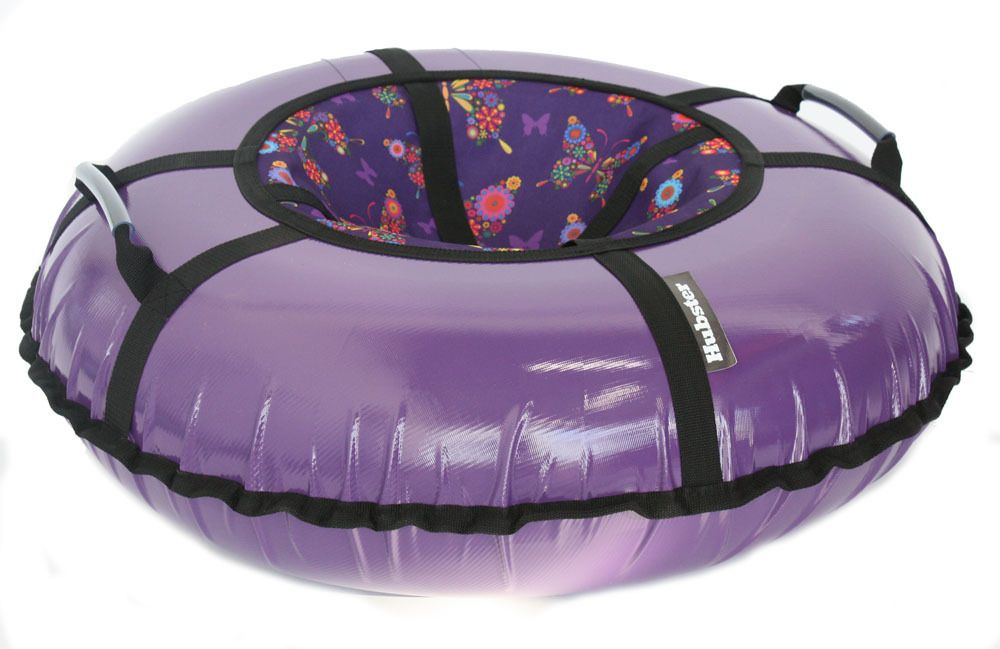 Тюбинг Hubster Ринг Pro фиолетовый, бабочки фиолетовые