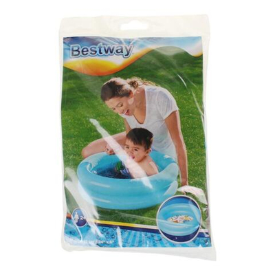 Бассейн круглый детский РАУНД-2 61см*15см, цв. синий (BESTWAY)