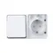 Блок ОП AtlasDesign PROFI IP54 (розетка 1-м 16А заземл. защ. шторки + 1-кл. выключатель 10А) бел. SE ATN540170