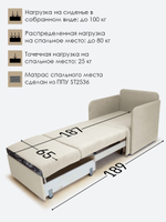 Кресло-кровать "Миник" с подлокотниками Dream Bone купон Тигр