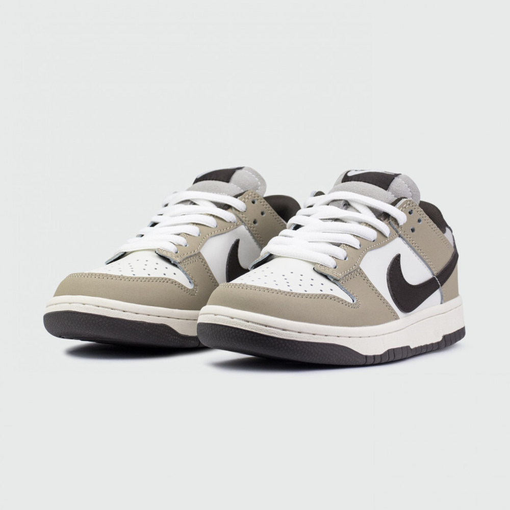 кроссовки Nike Dunk Low Beige / White / Brown