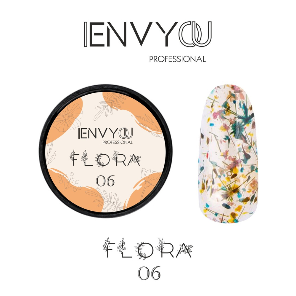 I Envy You, Гель с сухоцветами Flora №06, 5гр