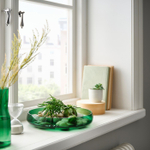 Миска IKEA BERAKNA (БЕРЭКНА), Темно-зеленый, Стекло, 26 см