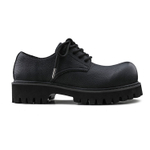 HANQIAORIJI Abyss Collection Cow Split Leather Casual Shoes Men"s Black